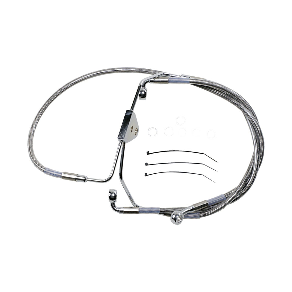 DRAG SPECIALTIES - BRAKE LINE - FRONT - +4" - TOURING - STAINLESS STEEL
