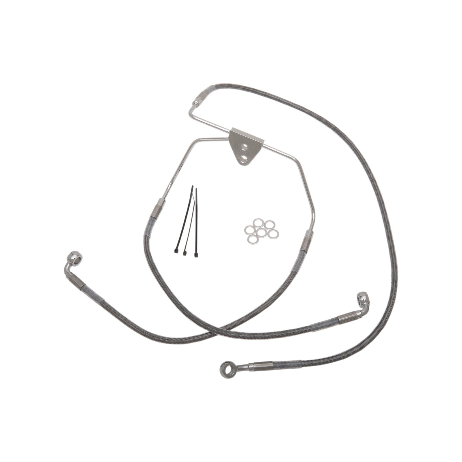 DRAG SPECIALTIES - BRAKE LINE - FRONT - +6" - TOURING - STAINLESS STEEL