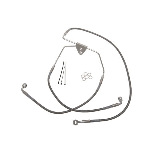 DRAG SPECIALTIES - BRAKE LINE - FRONT - +6" - TOURING - STAINLESS STEEL
