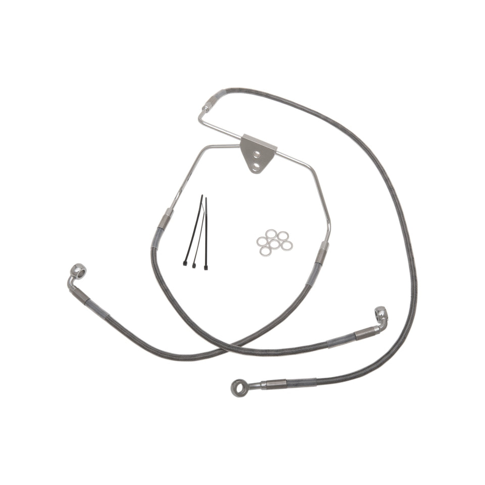 DRAG SPECIALTIES - BRAKE LINE - FRONT - +6" - TOURING - STAINLESS STEEL