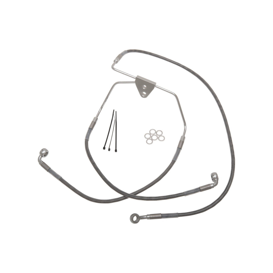DRAG SPECIALTIES - BRAKE LINE - FRONT - +6" - TOURING - STAINLESS STEEL