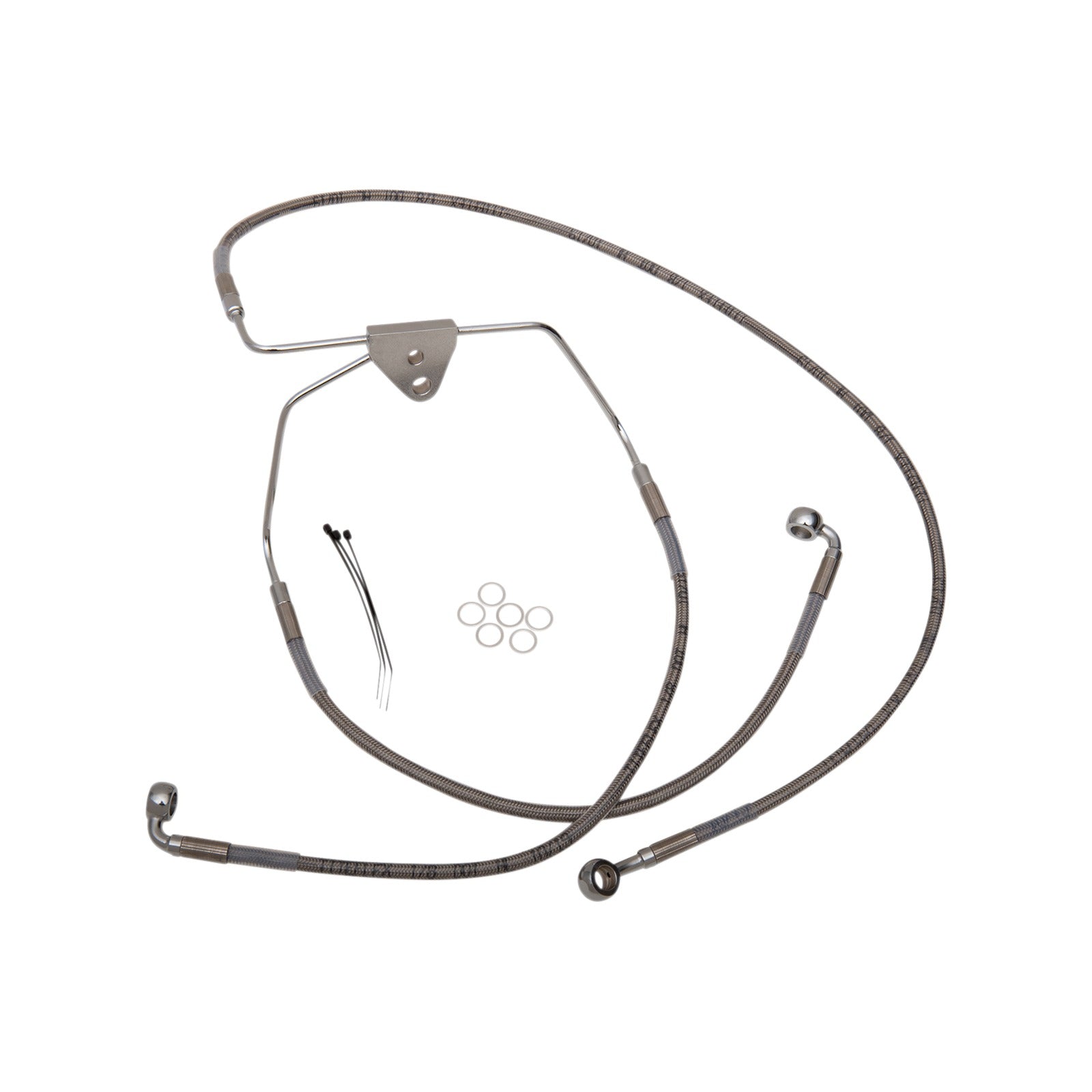 DRAG SPECIALTIES - BRAKE LINE - FRONT - +8" - TOURING - STAINLESS STEEL