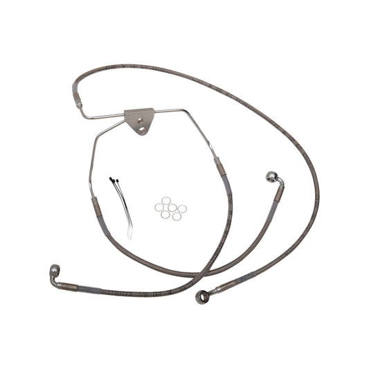 DRAG SPECIALTIES - BRAKE LINE - FRONT - +8" - TOURING - STAINLESS STEEL