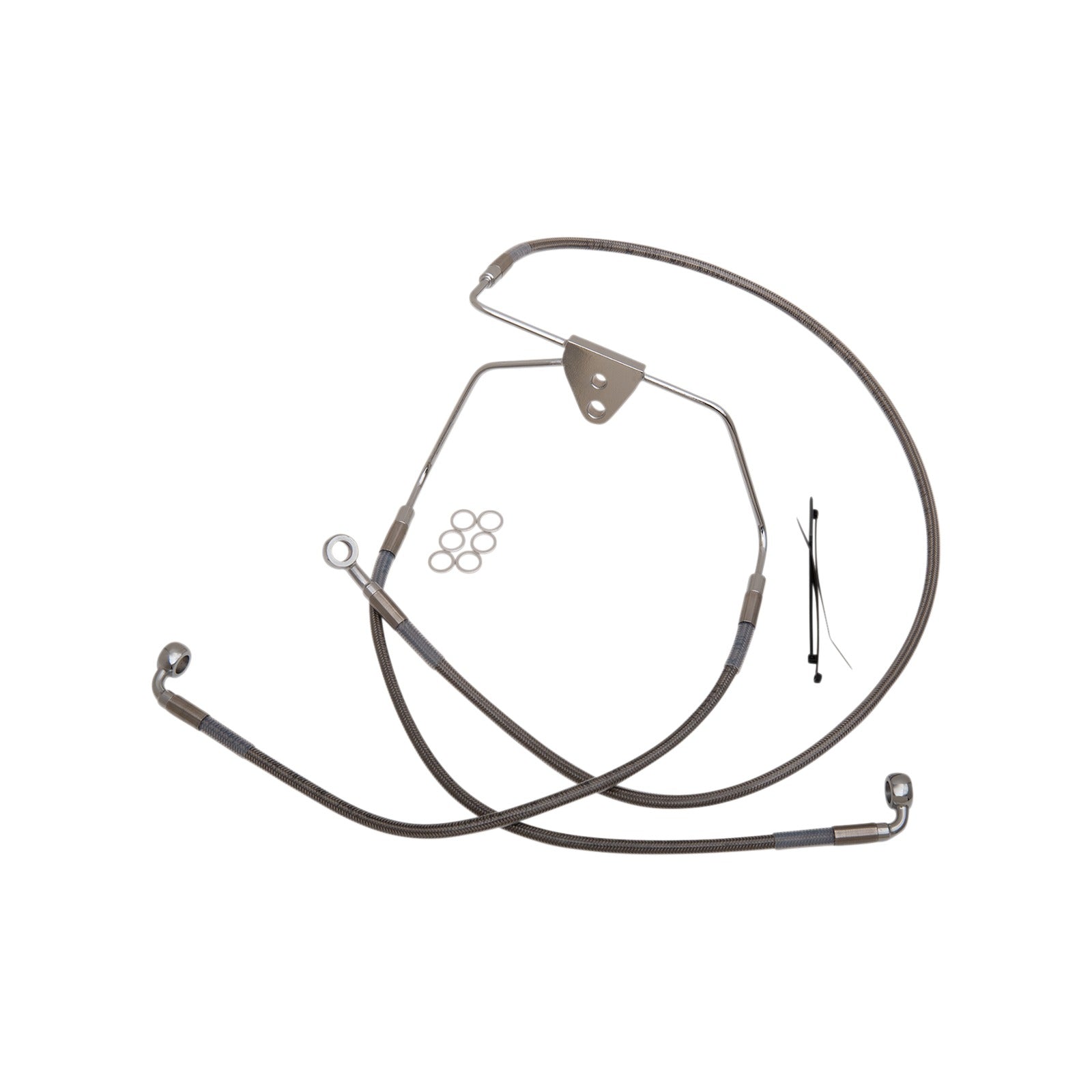 DRAG SPECIALTIES - BRAKE LINE - FRONT - +10" - TOURING - STAINLESS STEEL