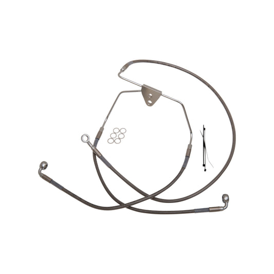 DRAG SPECIALTIES - BRAKE LINE - FRONT - +10" - TOURING - STAINLESS STEEL