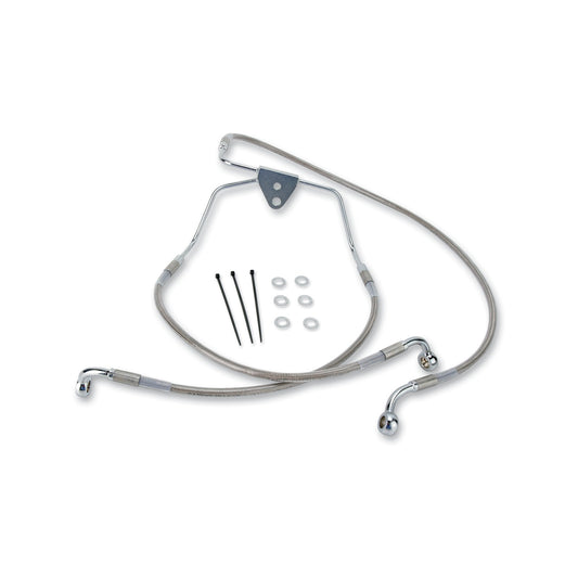 DRAG SPECIALTIES - BRAKE LINE - FRONT - +2" - TOURING - STAINLESS STEEL