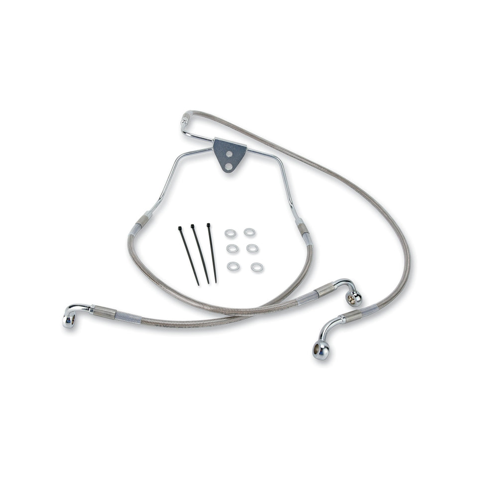 DRAG SPECIALTIES - BRAKE LINE - FRONT - +2" - TOURING - STAINLESS STEEL