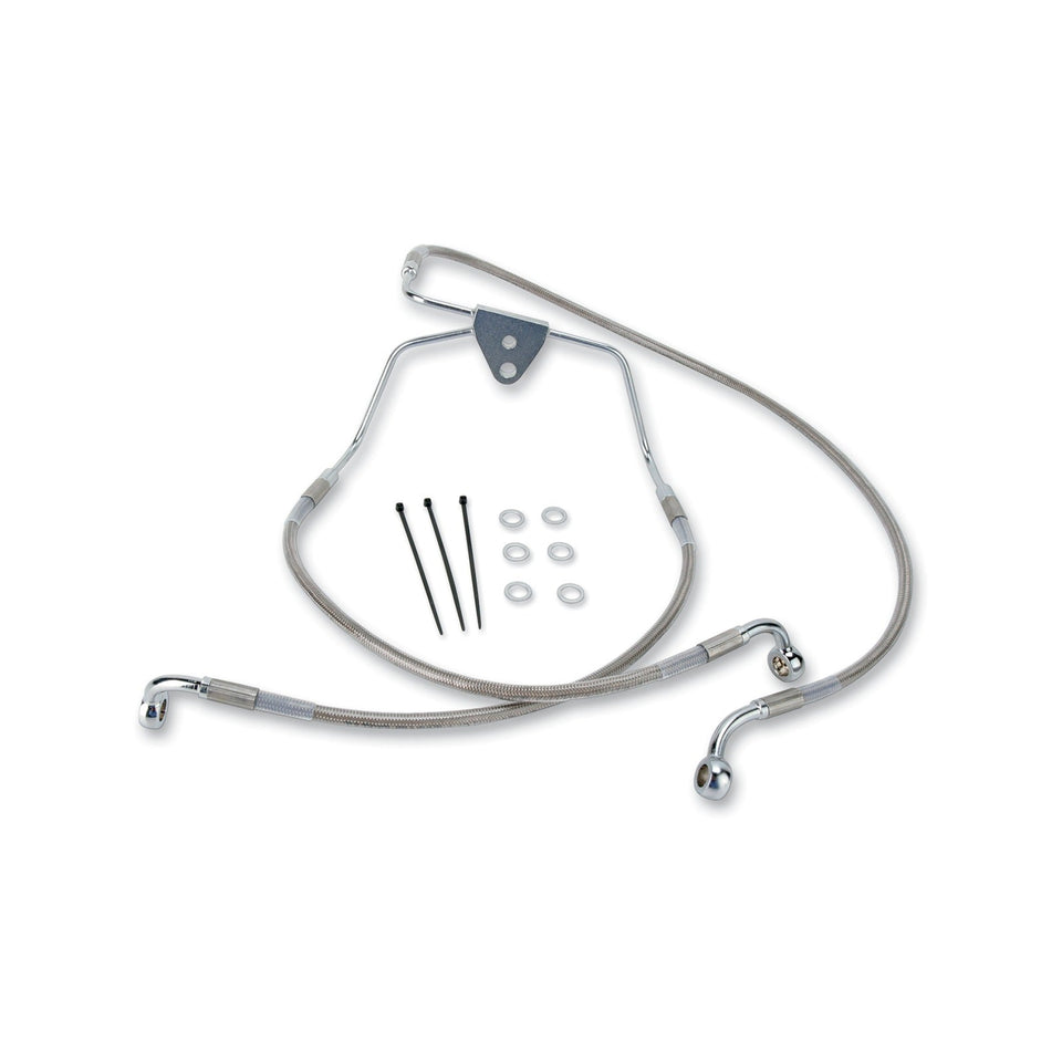 DRAG SPECIALTIES - BRAKE LINE - FRONT - +2" - TOURING - STAINLESS STEEL