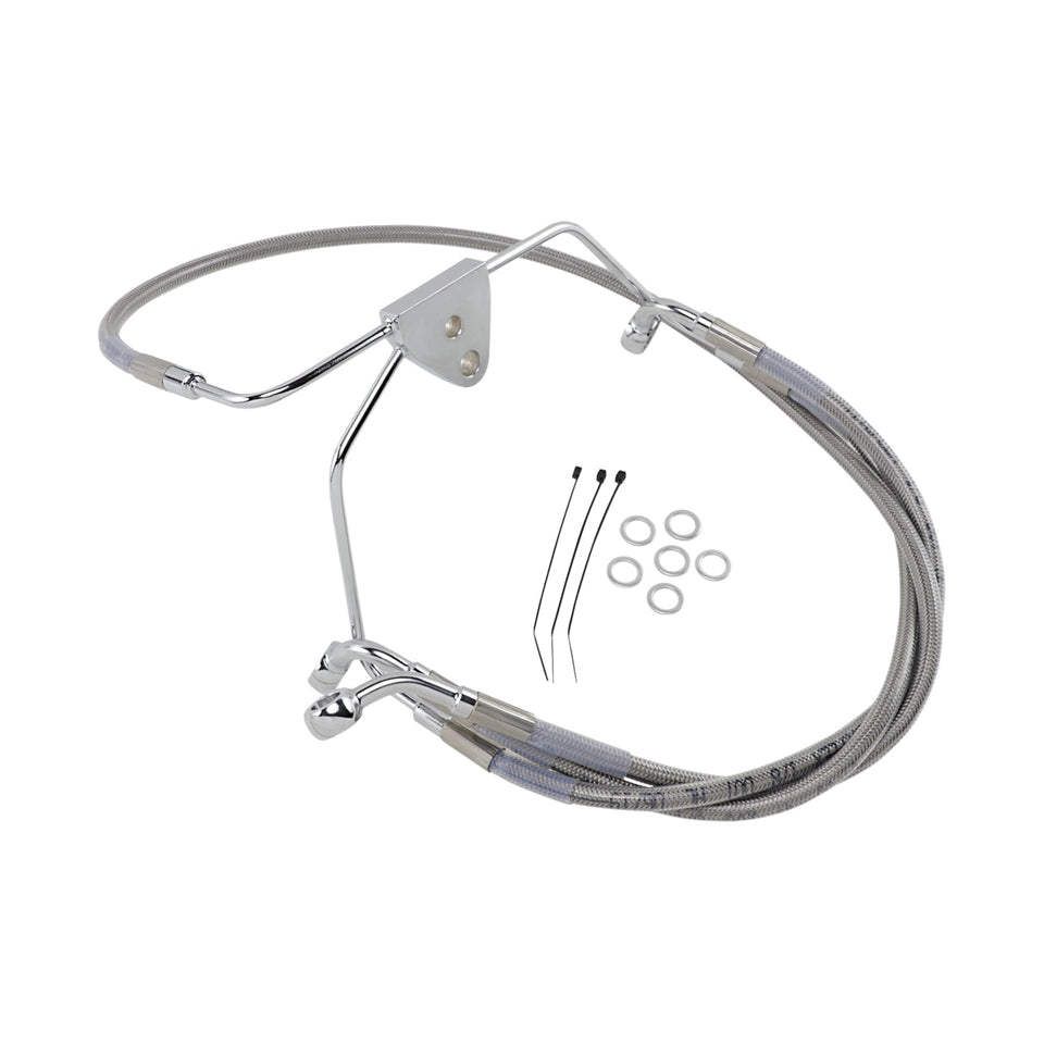 DRAG SPECIALTIES - BRAKE LINE - FRONT - +4" - TOURING - STAINLESS STEEL