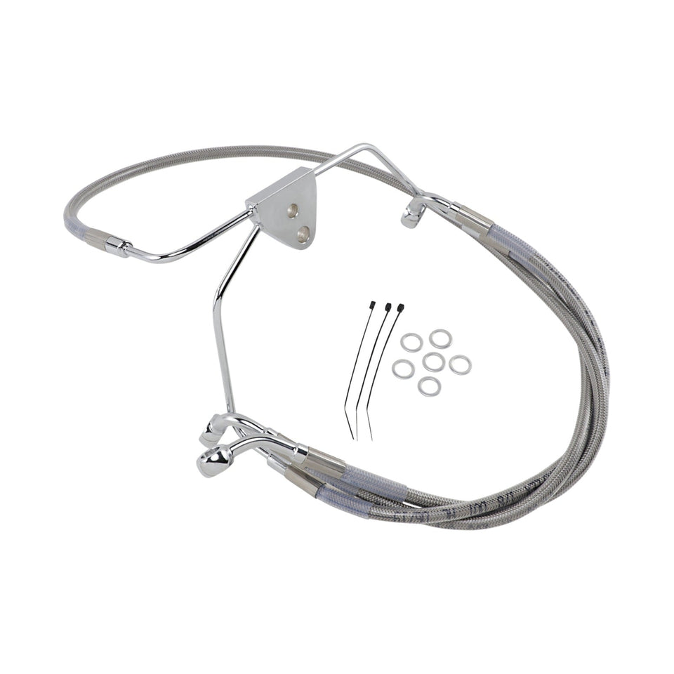 DRAG SPECIALTIES - BRAKE LINE - FRONT - +4" - TOURING - STAINLESS STEEL