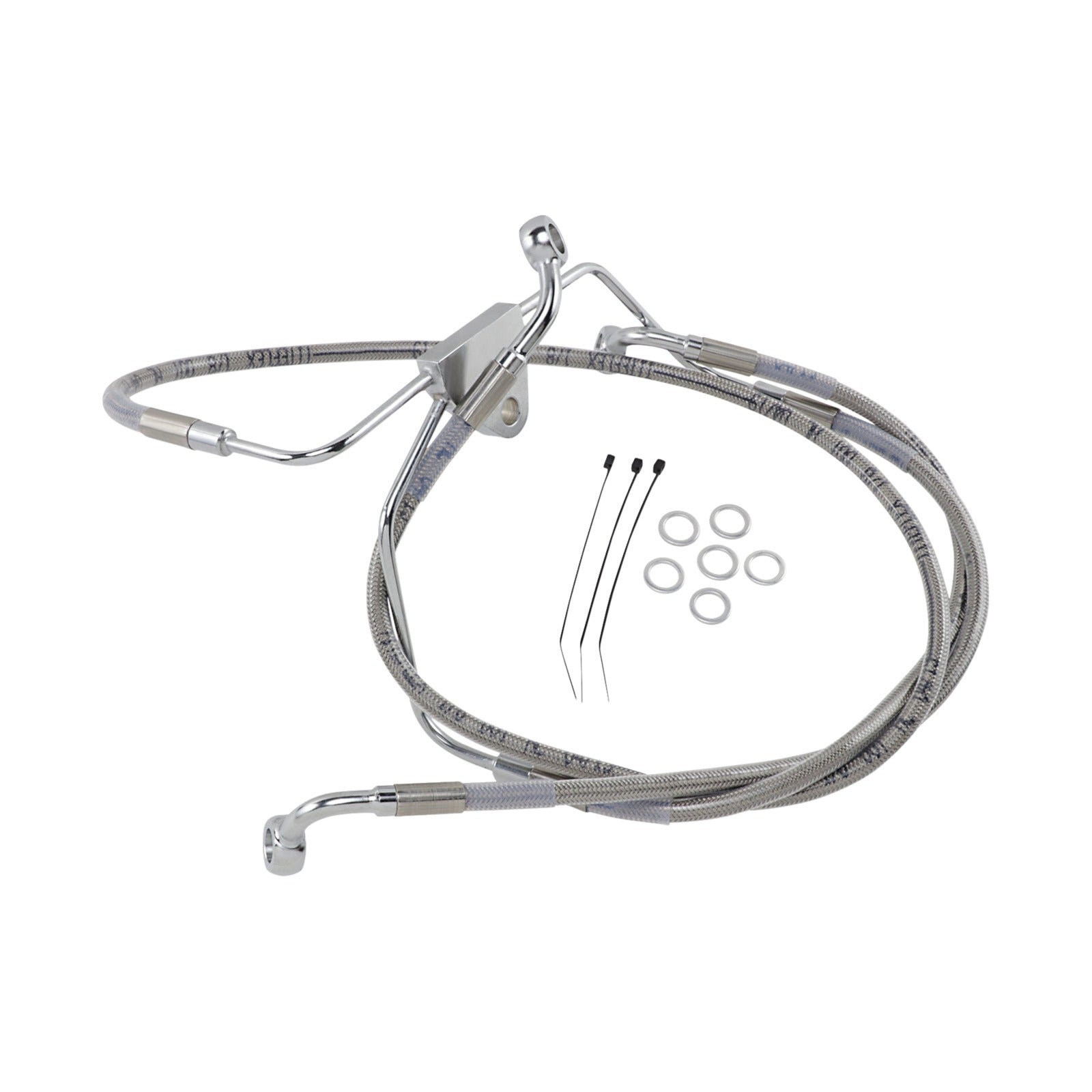 DRAG SPECIALTIES - BRAKE LINE - FRONT - +6" - TOURING - STAINLESS STEEL