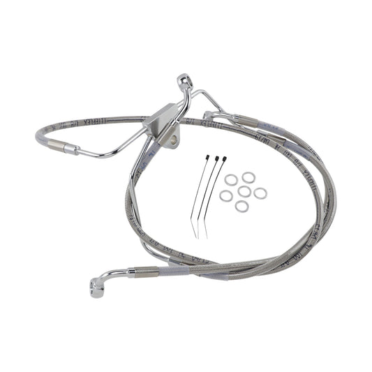 DRAG SPECIALTIES - BRAKE LINE - FRONT - +6" - TOURING - STAINLESS STEEL