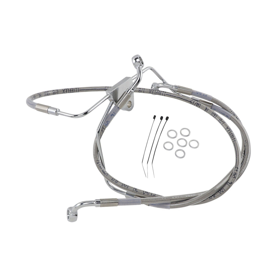 DRAG SPECIALTIES - BRAKE LINE - FRONT - +6" - TOURING - STAINLESS STEEL