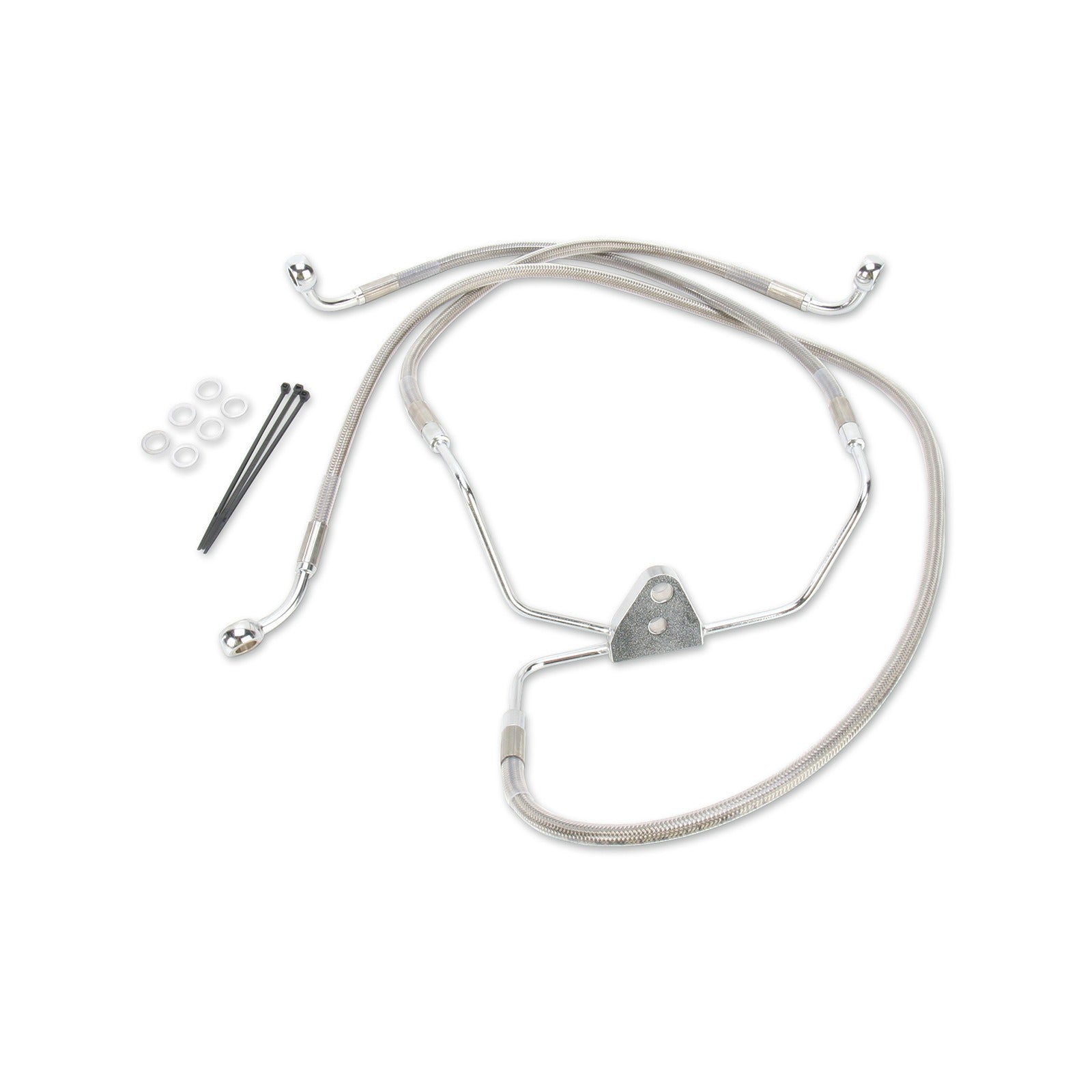 DRAG SPECIALTIES - BRAKE LINE - FRONT - +10" - TOURING - STAINLESS STEEL