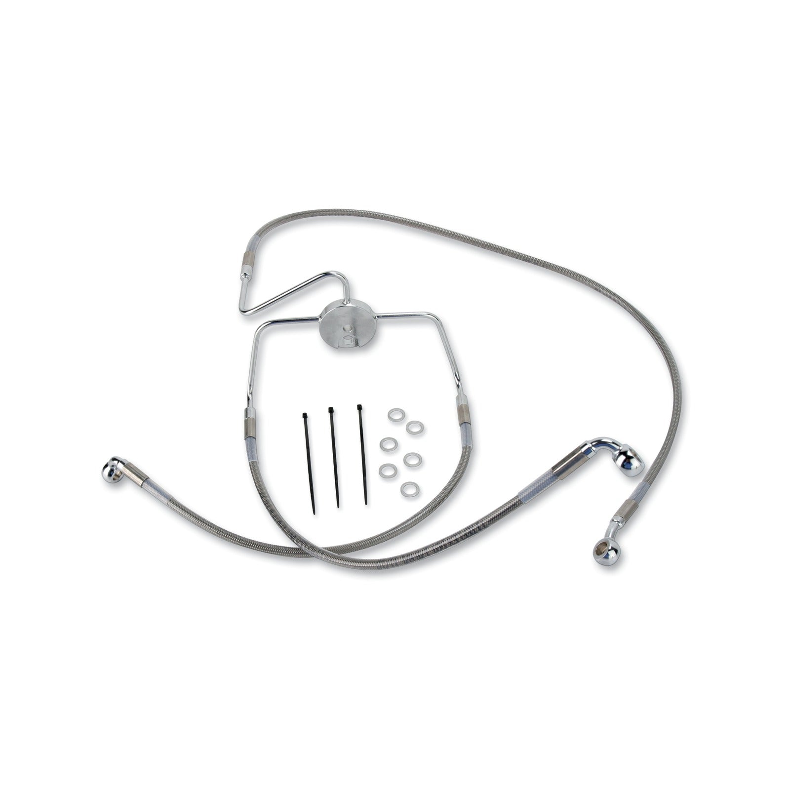 DRAG SPECIALTIES - BRAKE LINE - FRONT - +2" - STAINLESS STEEL