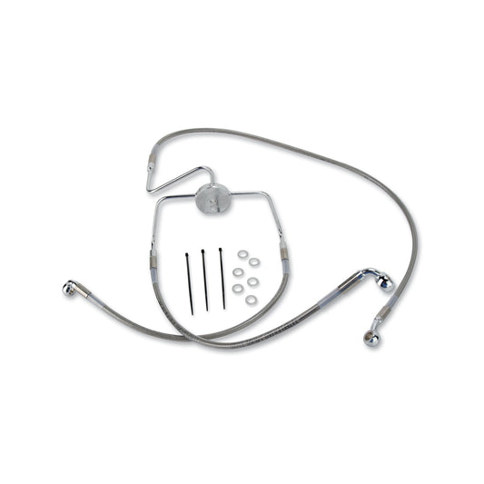 DRAG SPECIALTIES - BRAKE LINE - FRONT - +2" - STAINLESS STEEL