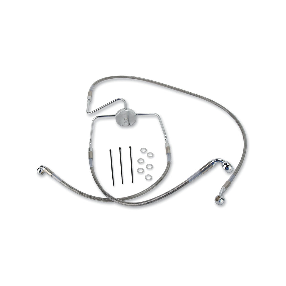 DRAG SPECIALTIES - BRAKE LINE - FRONT - +2" - STAINLESS STEEL