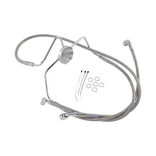 DRAG SPECIALTIES - BRAKE LINE - FRONT - +4" - STAINLESS STEEL