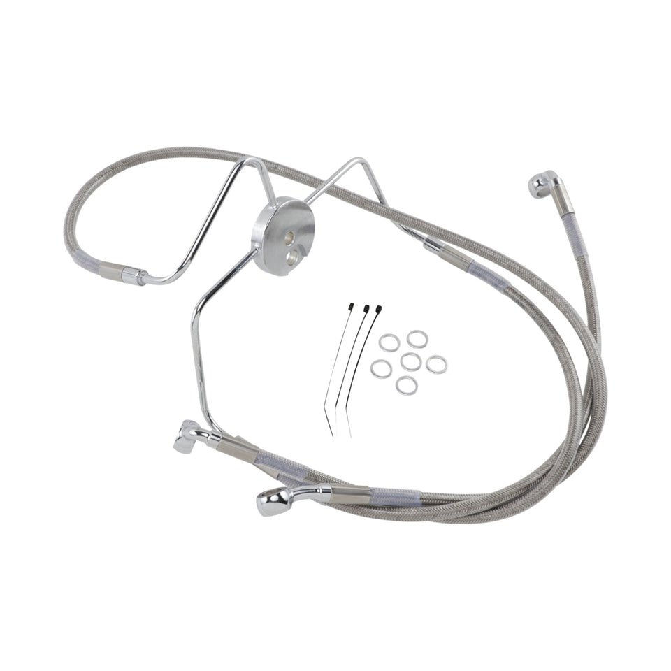 DRAG SPECIALTIES - BRAKE LINE - FRONT - +4" - STAINLESS STEEL