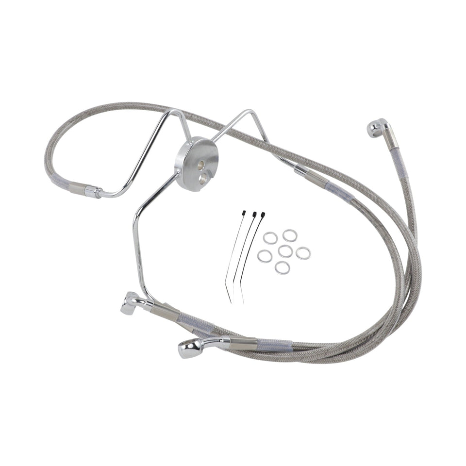 DRAG SPECIALTIES - BRAKE LINE - FRONT - +4" - STAINLESS STEEL
