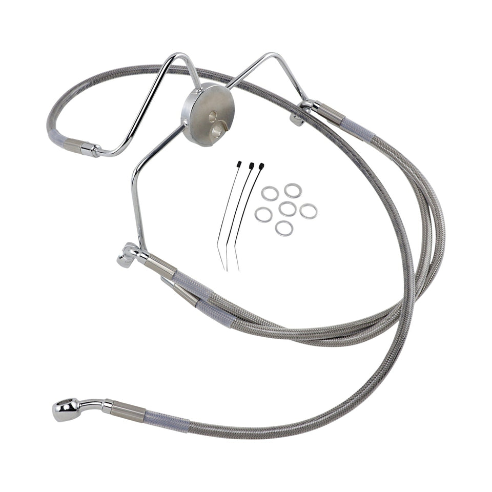 DRAG SPECIALTIES - BRAKE LINE - FRONT - +6" - STAINLESS STEEL