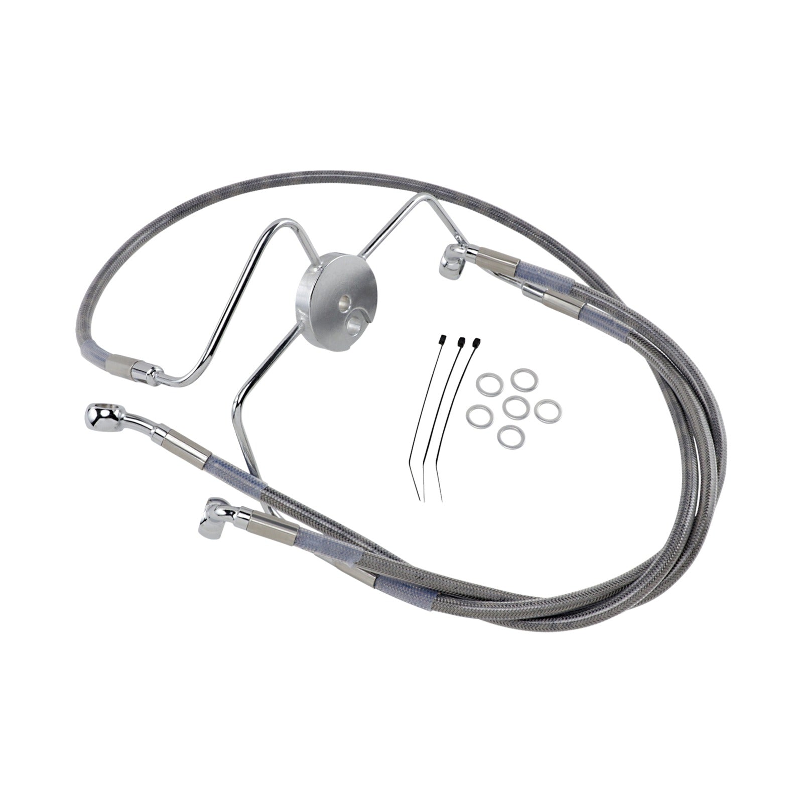 DRAG SPECIALTIES - BRAKE LINE - FRONT - +10" - STAINLESS STEEL