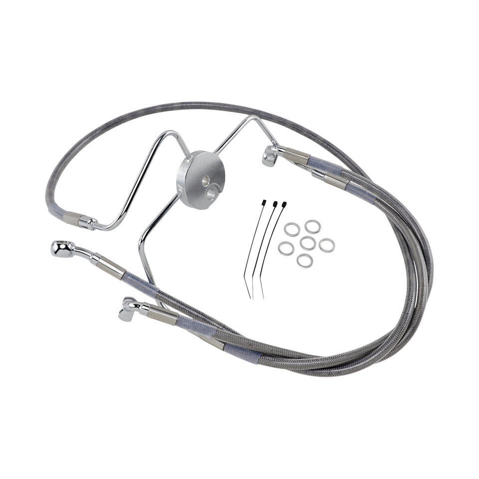 DRAG SPECIALTIES - BRAKE LINE - FRONT - +10" - STAINLESS STEEL