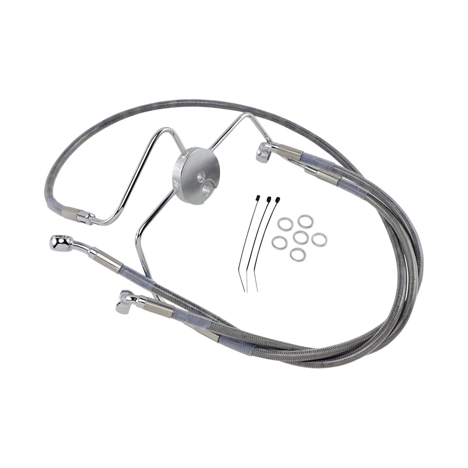 DRAG SPECIALTIES - BRAKE LINE - FRONT - +10" - STAINLESS STEEL