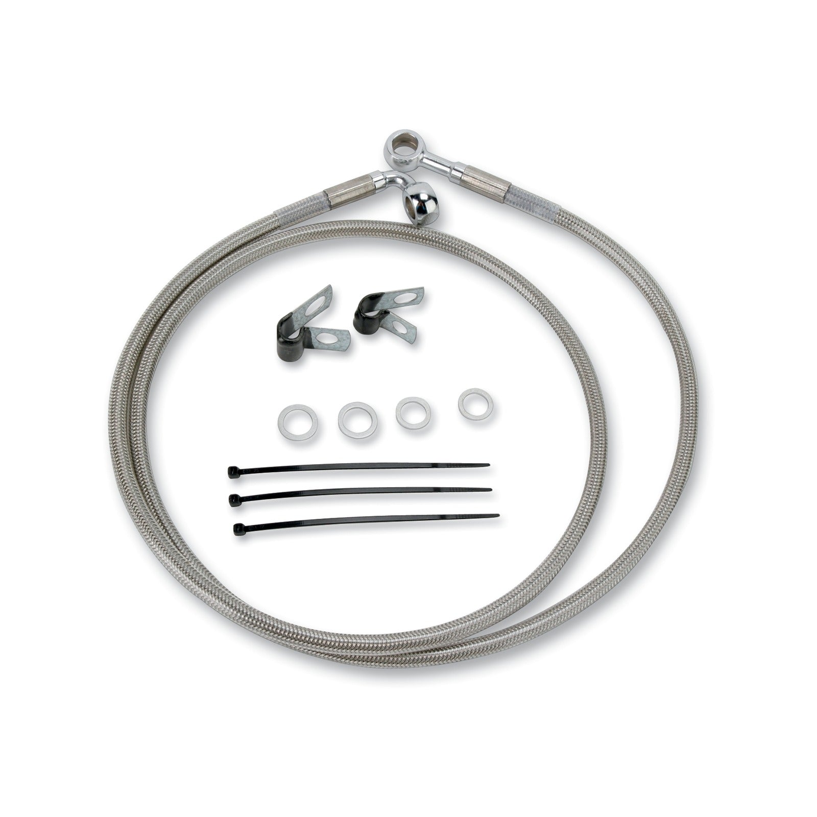DRAG SPECIALTIES - BRAKE LINE - FRONT - +2" - STAINLESS STEEL