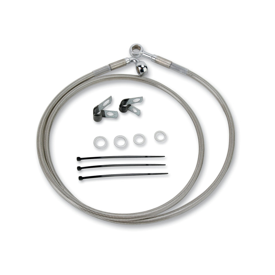 DRAG SPECIALTIES - BRAKE LINE - FRONT - +2" - STAINLESS STEEL