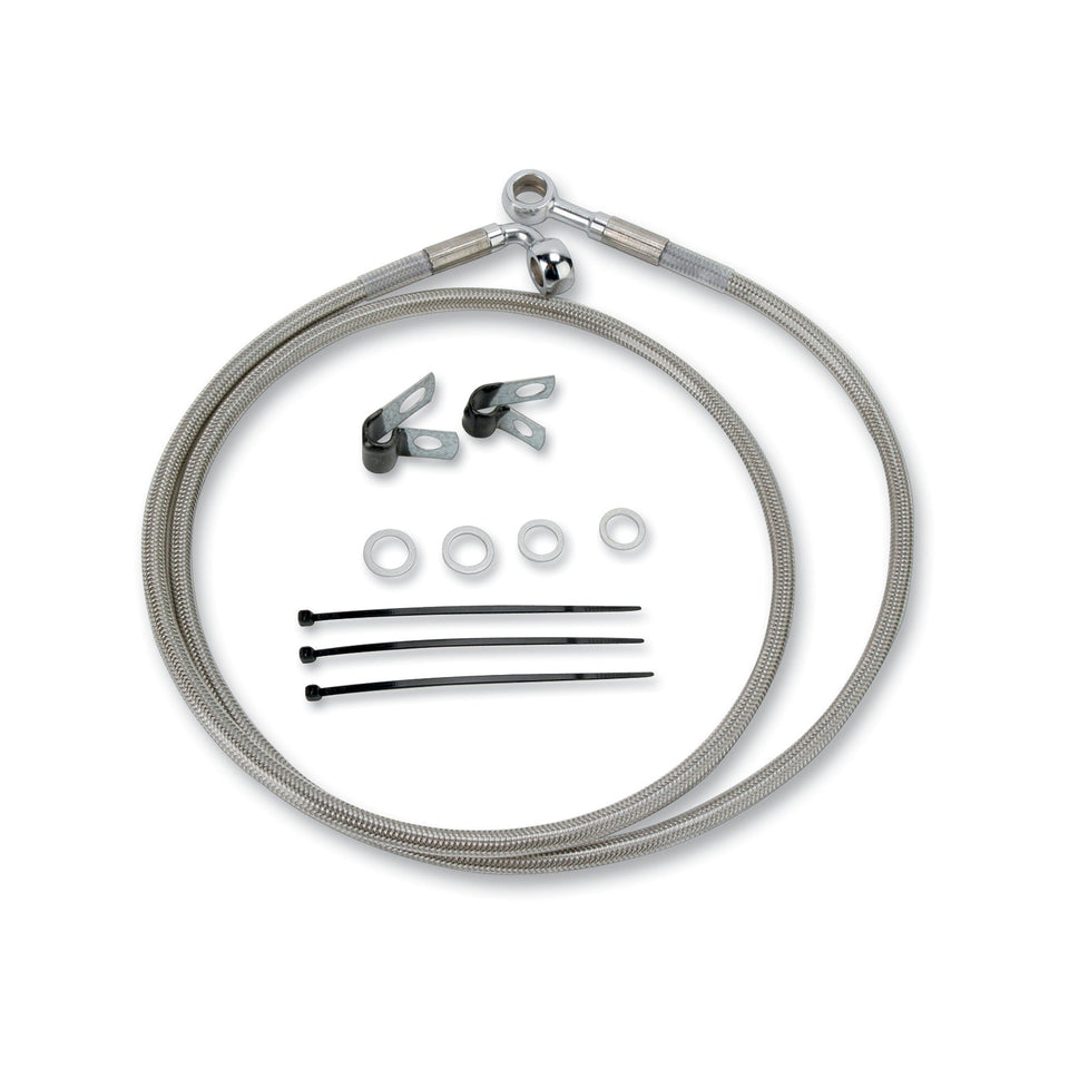 DRAG SPECIALTIES - BRAKE LINE - FRONT - +2" - STAINLESS STEEL