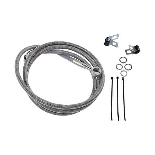 DRAG SPECIALTIES - BRAKE LINE - FRONT - +8" - STAINLESS STEEL