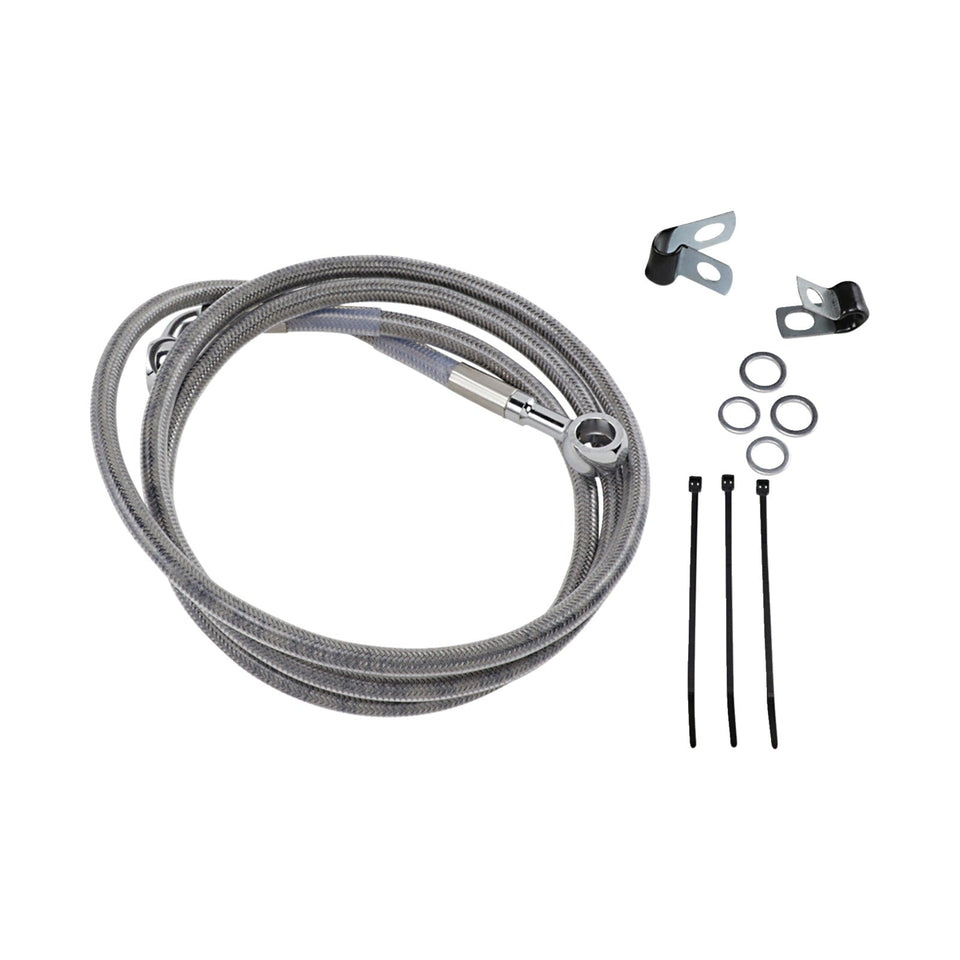 DRAG SPECIALTIES - BRAKE LINE - FRONT - +8" - STAINLESS STEEL