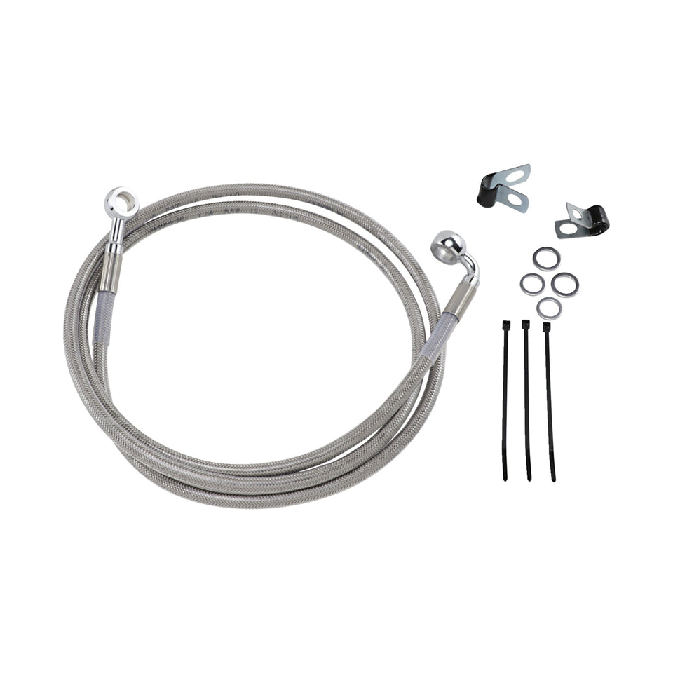 DRAG SPECIALTIES - BRAKE LINE - FRONT - +10" - STAINLESS STEEL