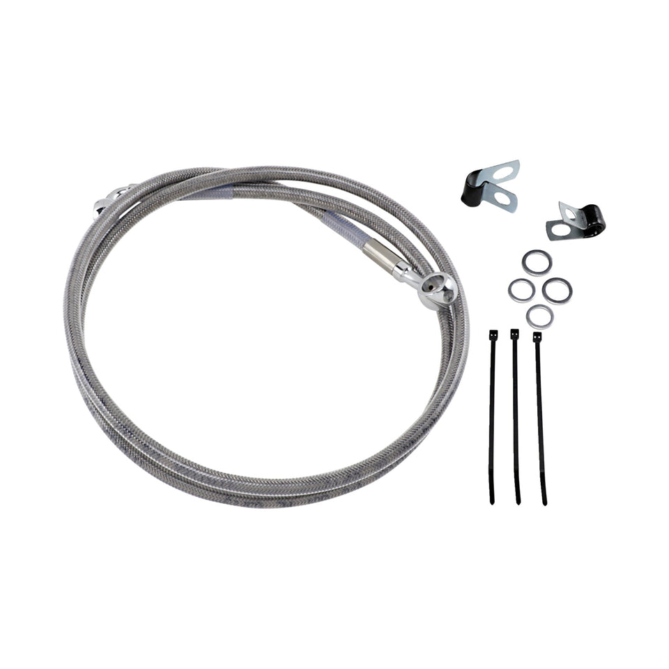 DRAG SPECIALTIES - BRAKE LINE - FRONT - +8" - STAINLESS STEEL