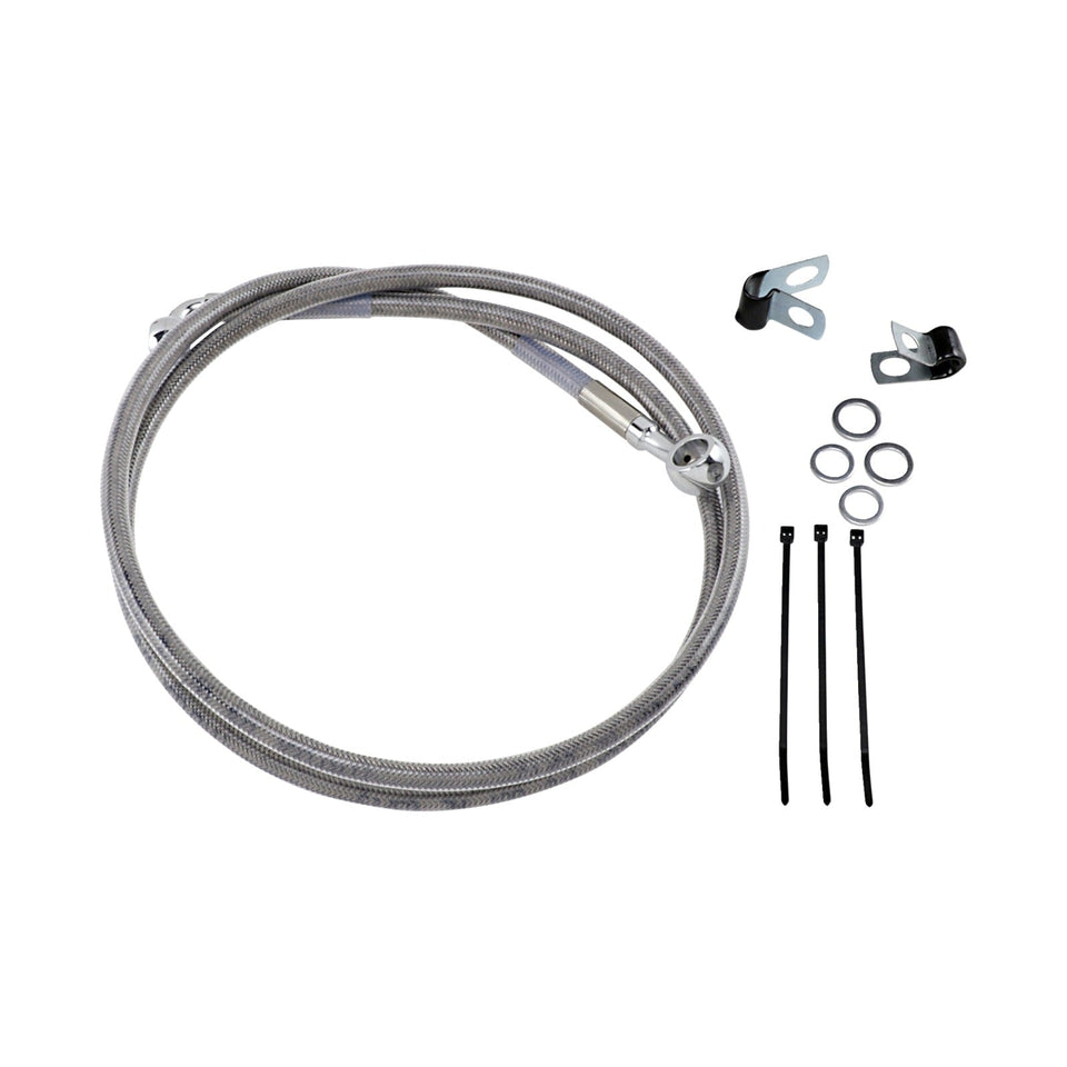 DRAG SPECIALTIES - BRAKE LINE - FRONT - +8" - STAINLESS STEEL