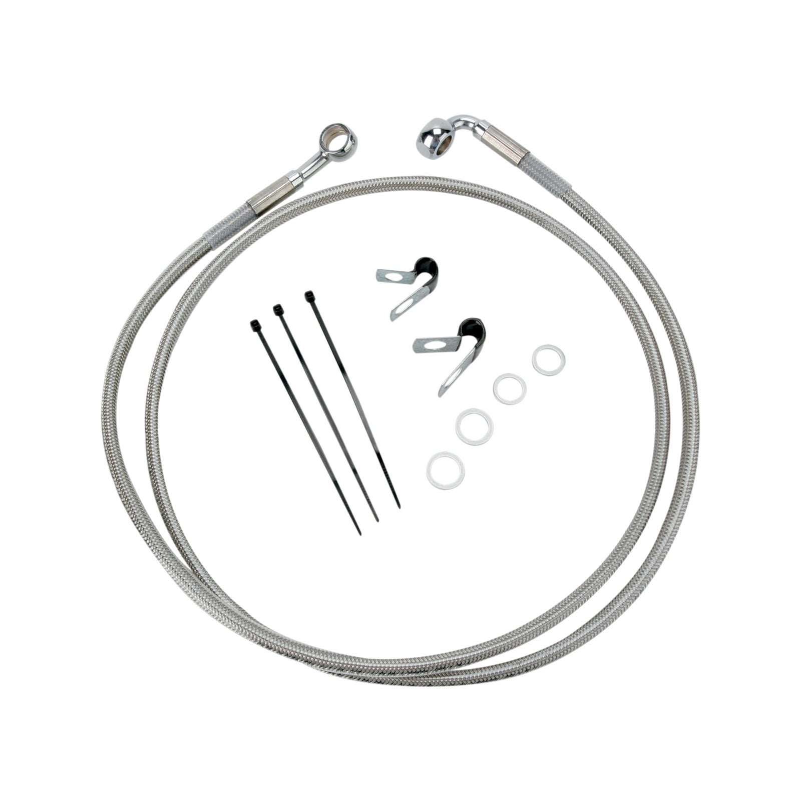 DRAG SPECIALTIES - BRAKE LINE - FRONT - +10" - STAINLESS STEEL