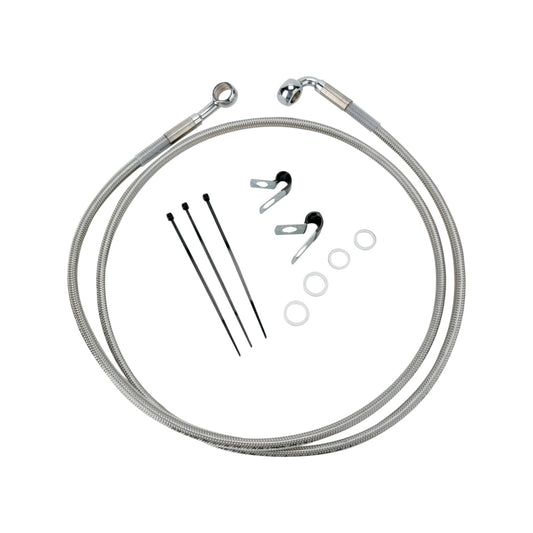 DRAG SPECIALTIES - BRAKE LINE - FRONT - +10" - STAINLESS STEEL