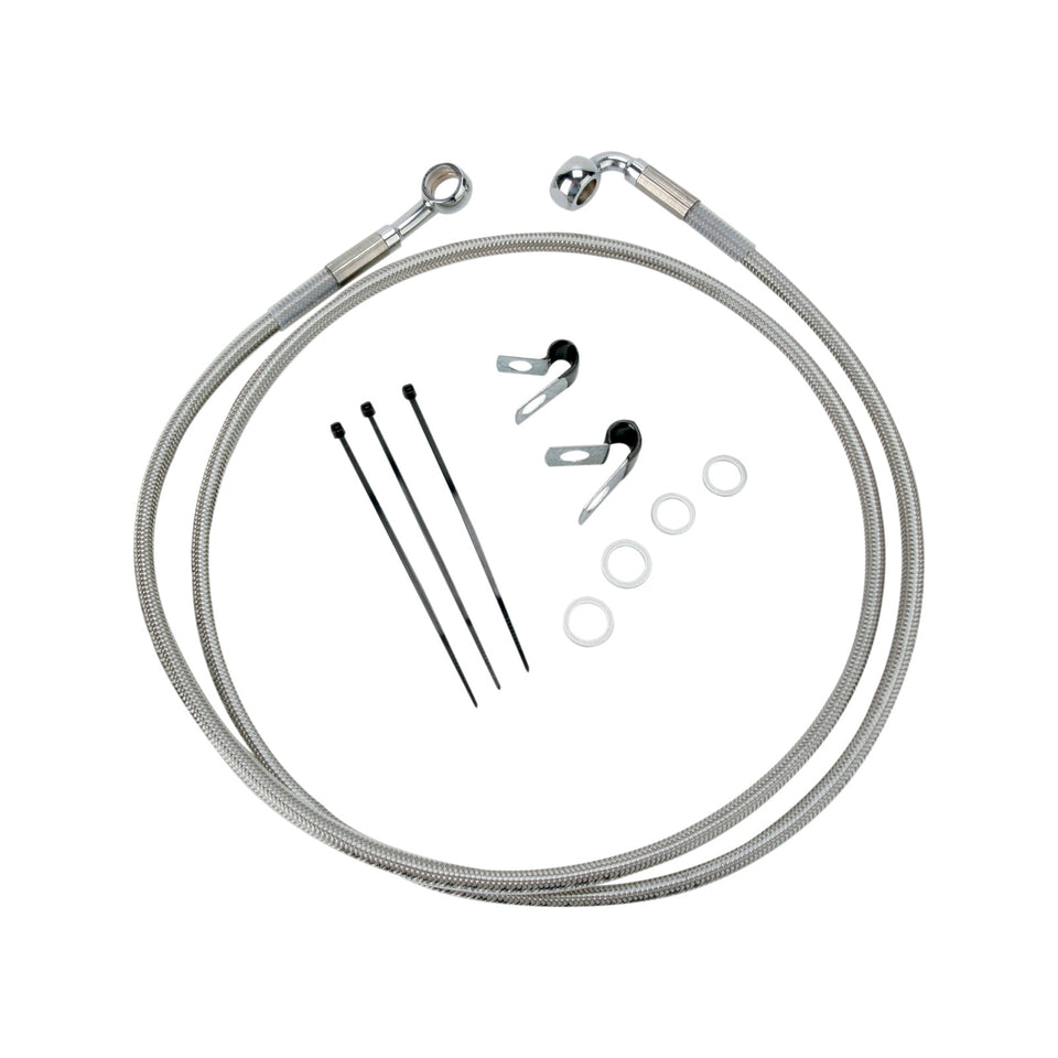 DRAG SPECIALTIES - BRAKE LINE - FRONT - +10" - STAINLESS STEEL