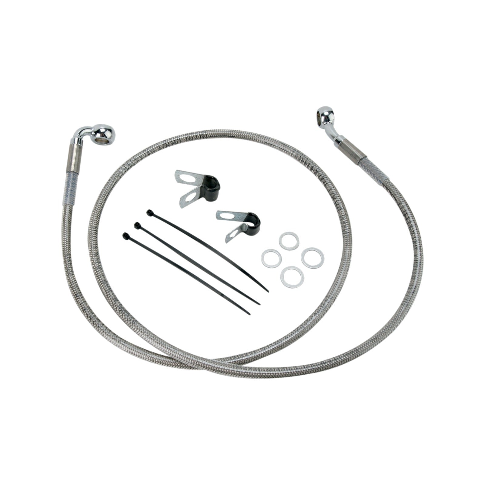 DRAG SPECIALTIES - BRAKE LINE - FRONT - +4" - STAINLESS STEEL