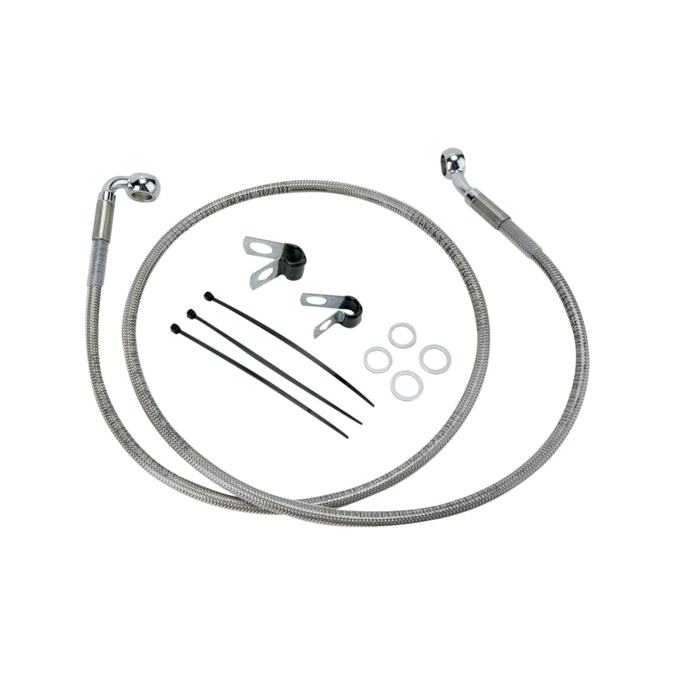 DRAG SPECIALTIES - BRAKE LINE - FRONT - +4" - STAINLESS STEEL