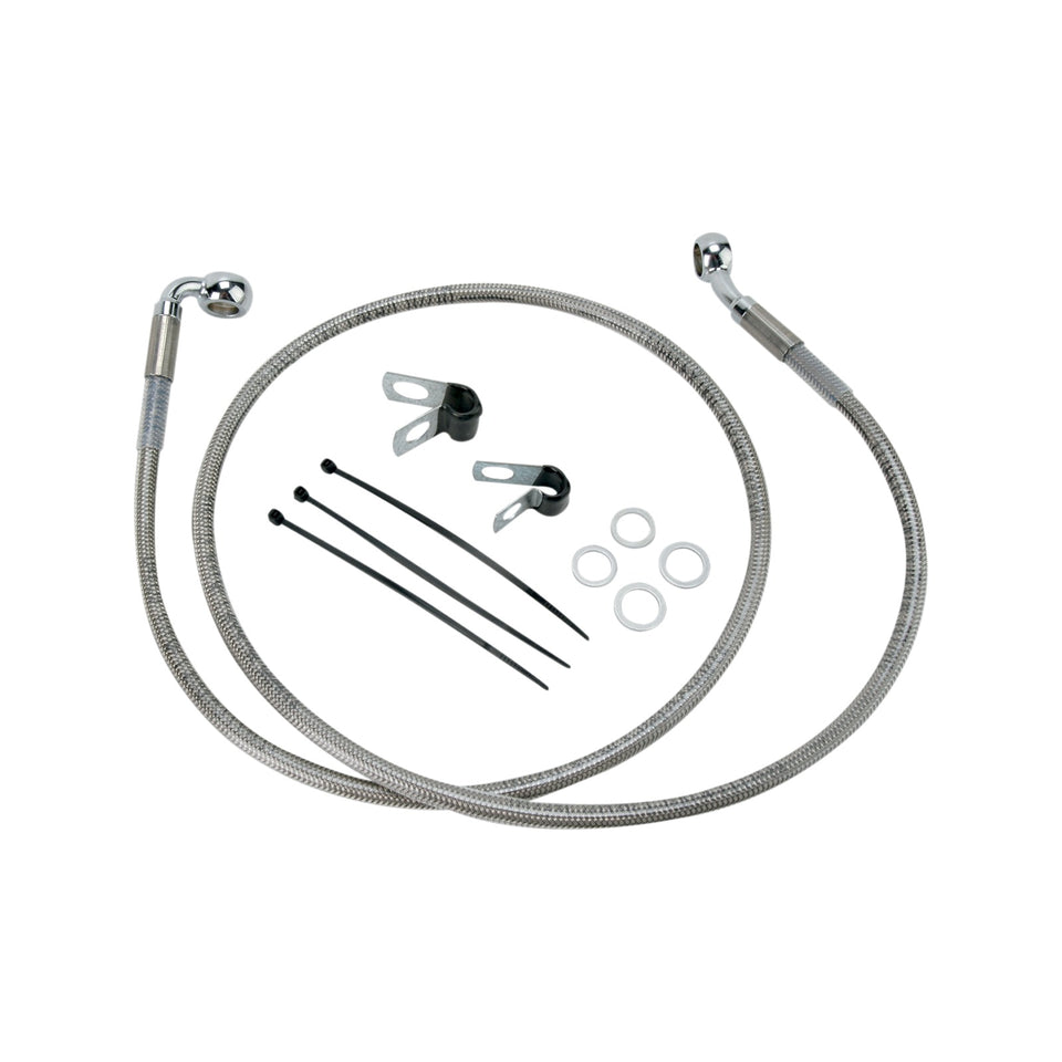 DRAG SPECIALTIES - BRAKE LINE - FRONT - +10" - STAINLESS STEEL