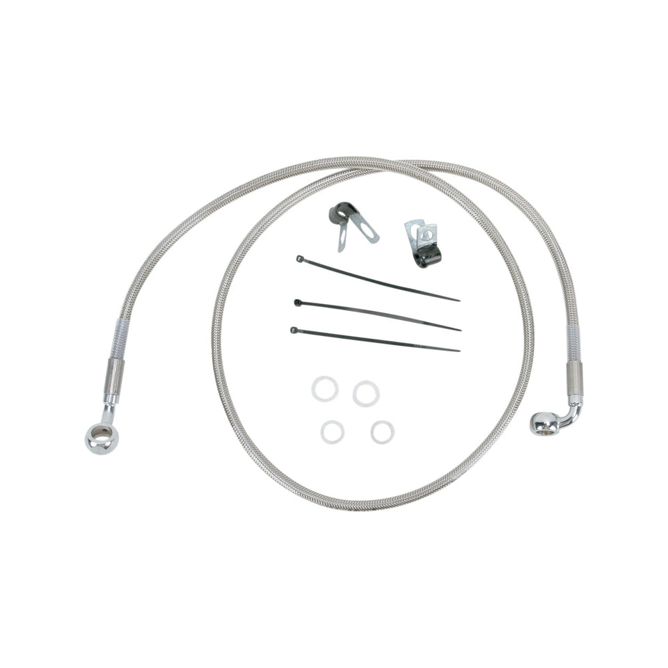 DRAG SPECIALTIES - BRAKE LINE - FRONT - +2" - STAINLESS STEEL