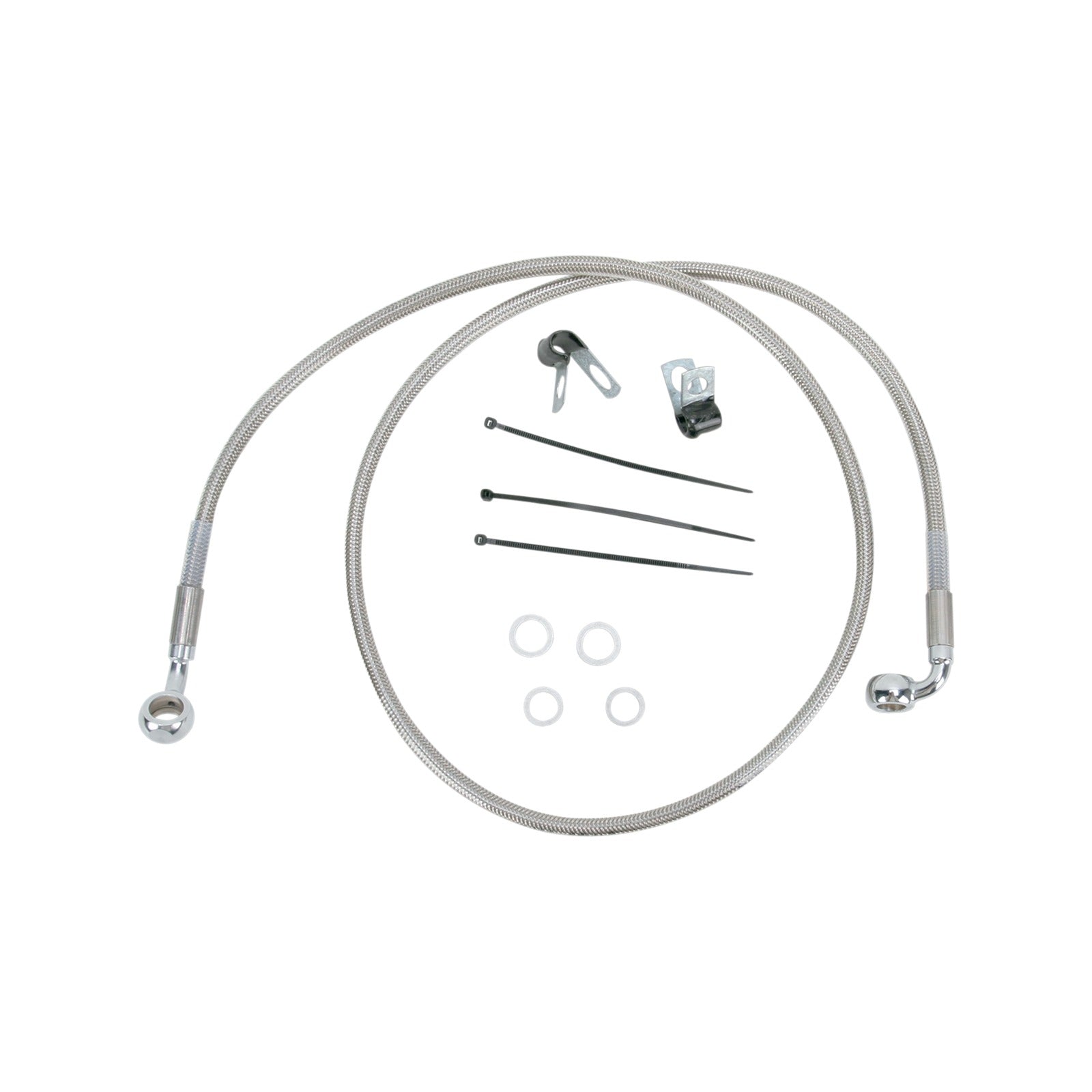 DRAG SPECIALTIES - BRAKE LINE - FRONT - +6" - STAINLESS STEEL