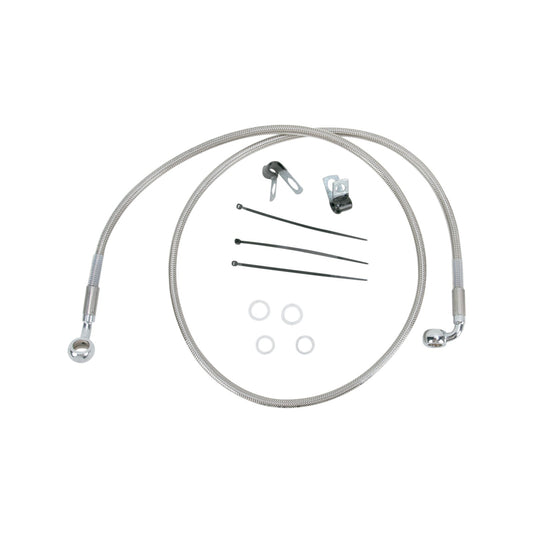 DRAG SPECIALTIES - BRAKE LINE - FRONT - +10" - STAINLESS STEEL