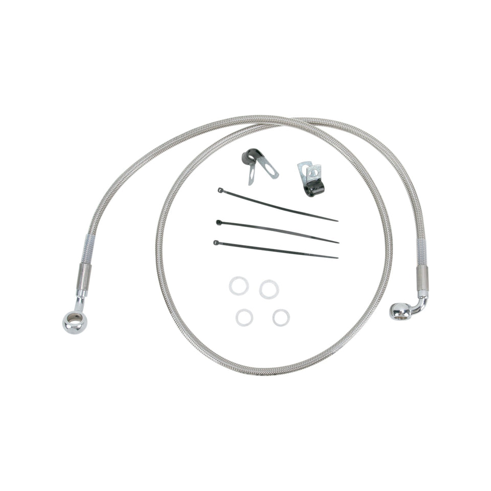 DRAG SPECIALTIES - BRAKE LINE - FRONT - +10" - STAINLESS STEEL