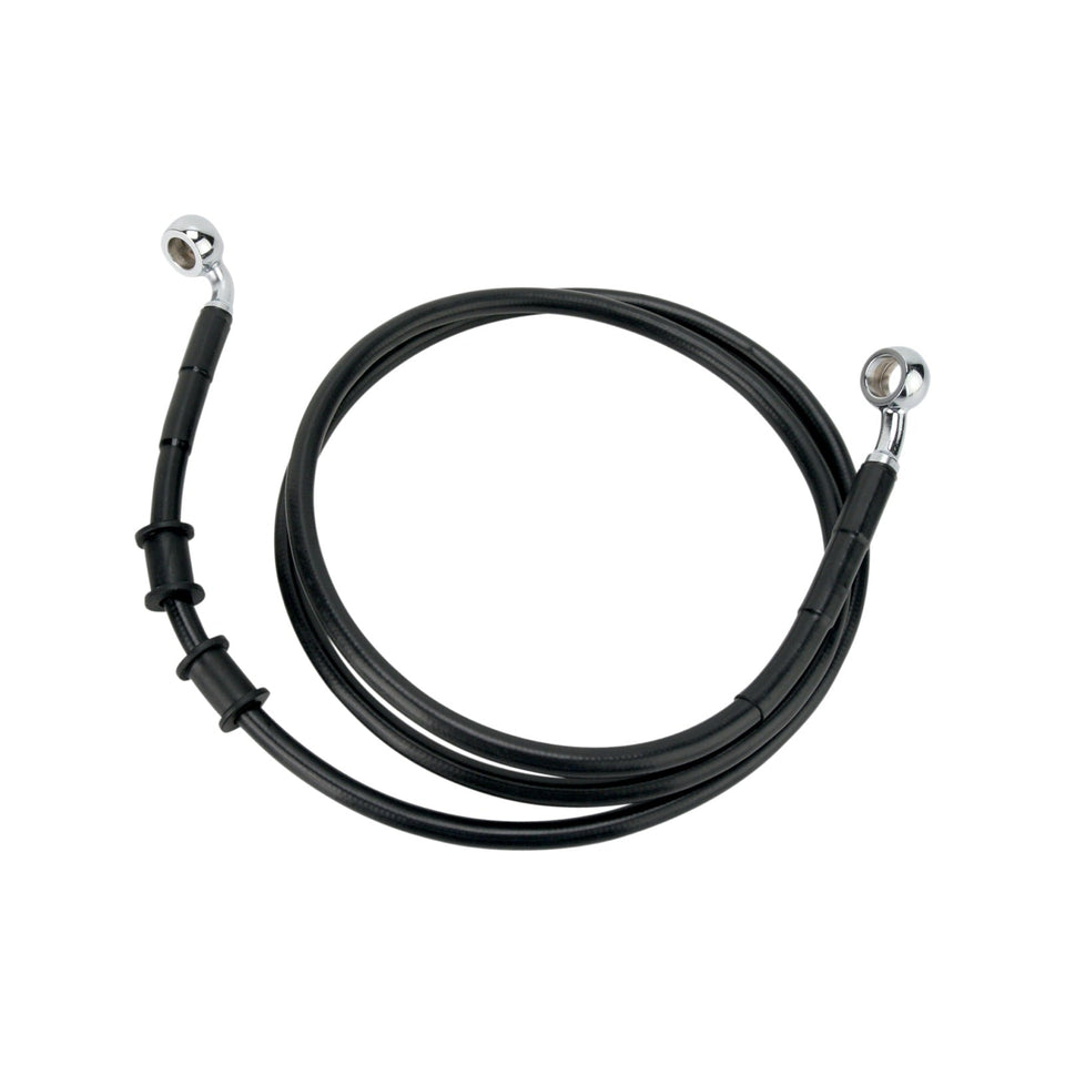 DRAG SPECIALTIES - BRAKE LINE - FRONT - BLACK - +6" - FXDB '08-'17