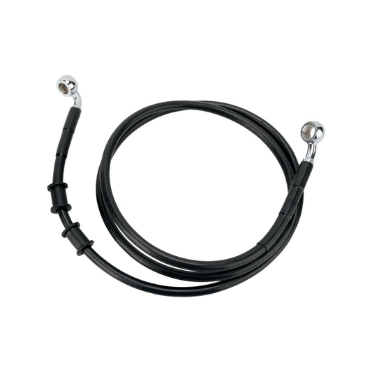 DRAG SPECIALTIES - BRAKE LINE - FRONT - BLACK - +8" - FXDB '08-'17