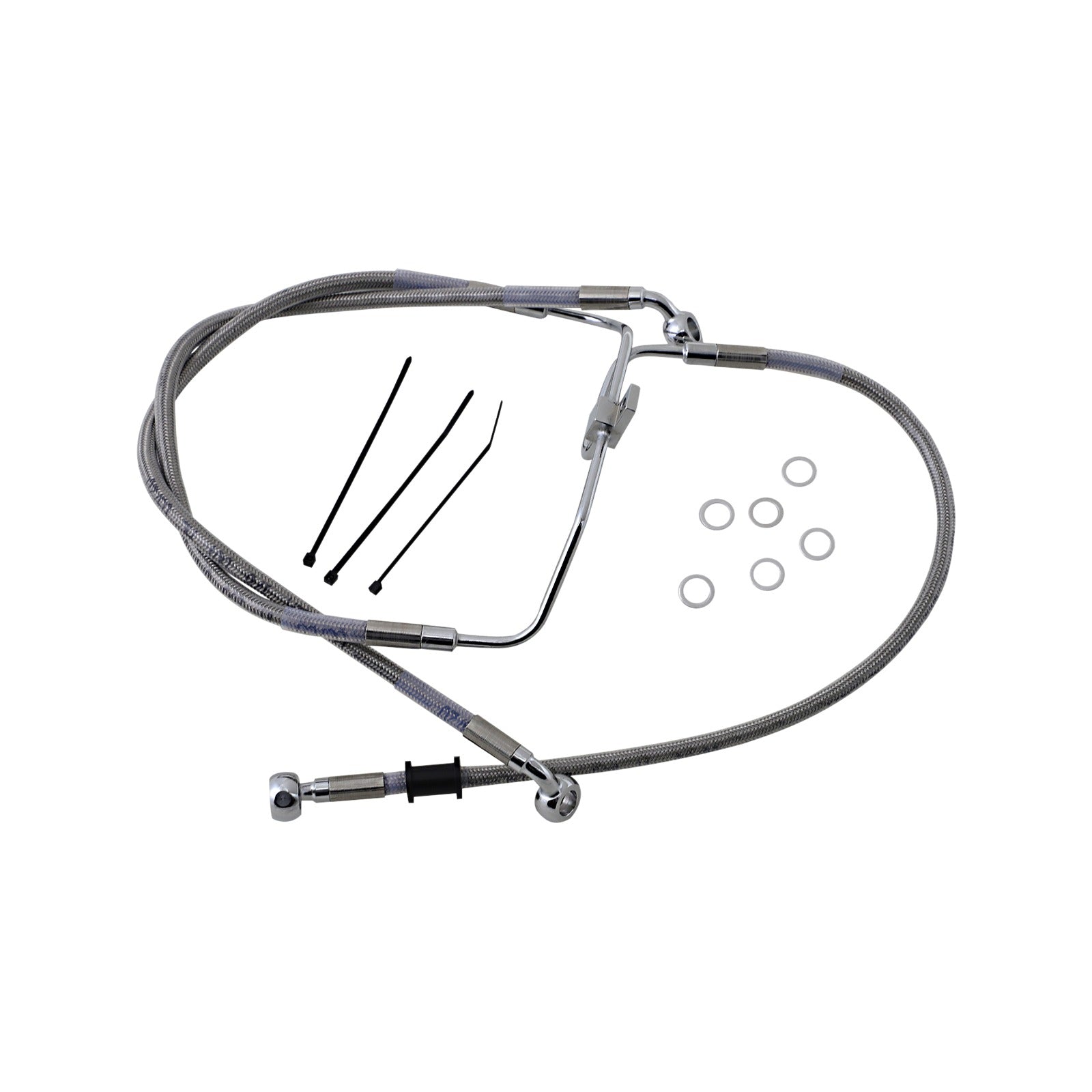 DRAG SPECIALTIES - BRAKE LINE - FRONT (LOWER/UPPER) - STAINLESS STEEL