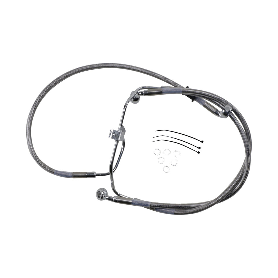 DRAG SPECIALTIES - BRAKE LINE - +2" - STAINLESS STEEL - FXDF '08-'17